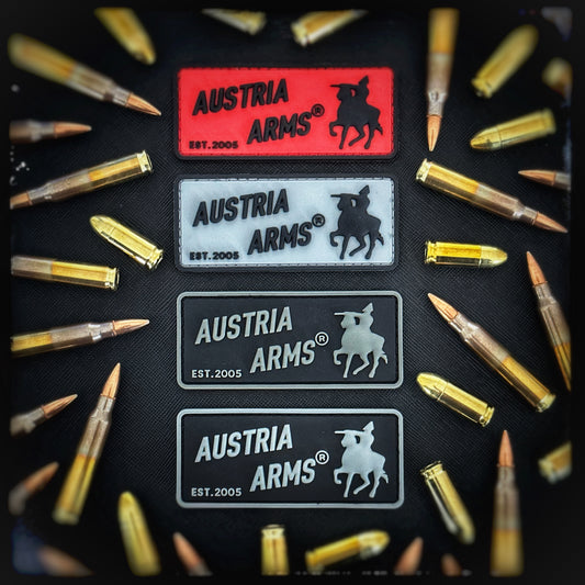 3D PVC Austria Arms Support Patches 1-4. You want to support or help your Creator? Here you can buy your exclusive support patch from austrian gun store Austria Arms as a sign of your gratitude. Austria Arms is a family-run gun store near Vienna. They run one of the first big Austrian Youtube gun channels. On their YouTube channel you can find everything you need to know about firearms & their accessories. Patchworld. patchworld.net