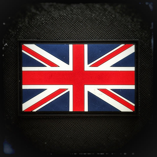 PVC patch with Velcro: Union Jack or Flag of the United Kingdom, est. 1801.  High quality and durable PVC patch for collectors, airsofters and members of the military. patchworld.net Patchworld