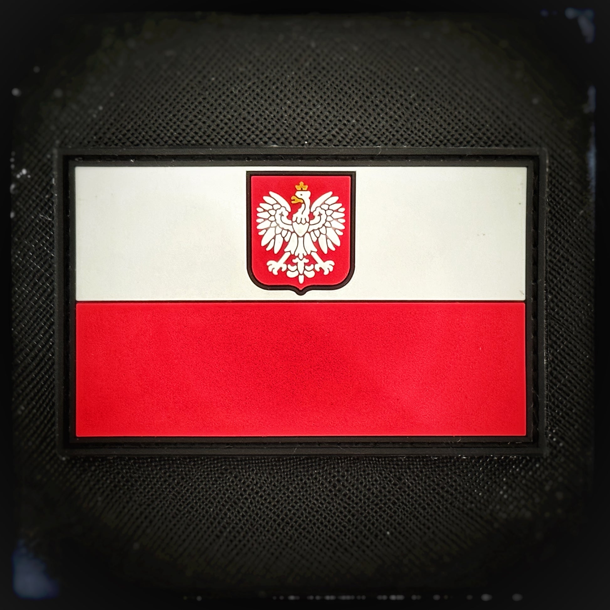 3D PVC Patch Poland  Polen Flag White red with eagle