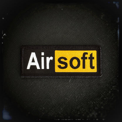 Woven patch with velcro: Airsoft Listen up you horny fellas out there. Introducing the Airsoft Patch – because your hobbies deserve their own channel! With this cheeky patch, you'll proudly showcase your passion for airsoft while adding a touch of humor to your tactical gear. High quality and durable woven patch for collectors, airsofters and members of the military. Also serves as a morale patch. Patchworld patchworld.net