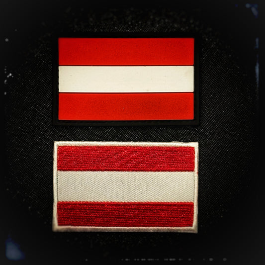 Austria - velcro patch of Austria in PVC, woven and embroidered patches. High quality and durable PVC, woven and embroidered patches for collectors, airsofters and military enthusiasts. Also serves as a morale patch. ptchworld. patchworld.net