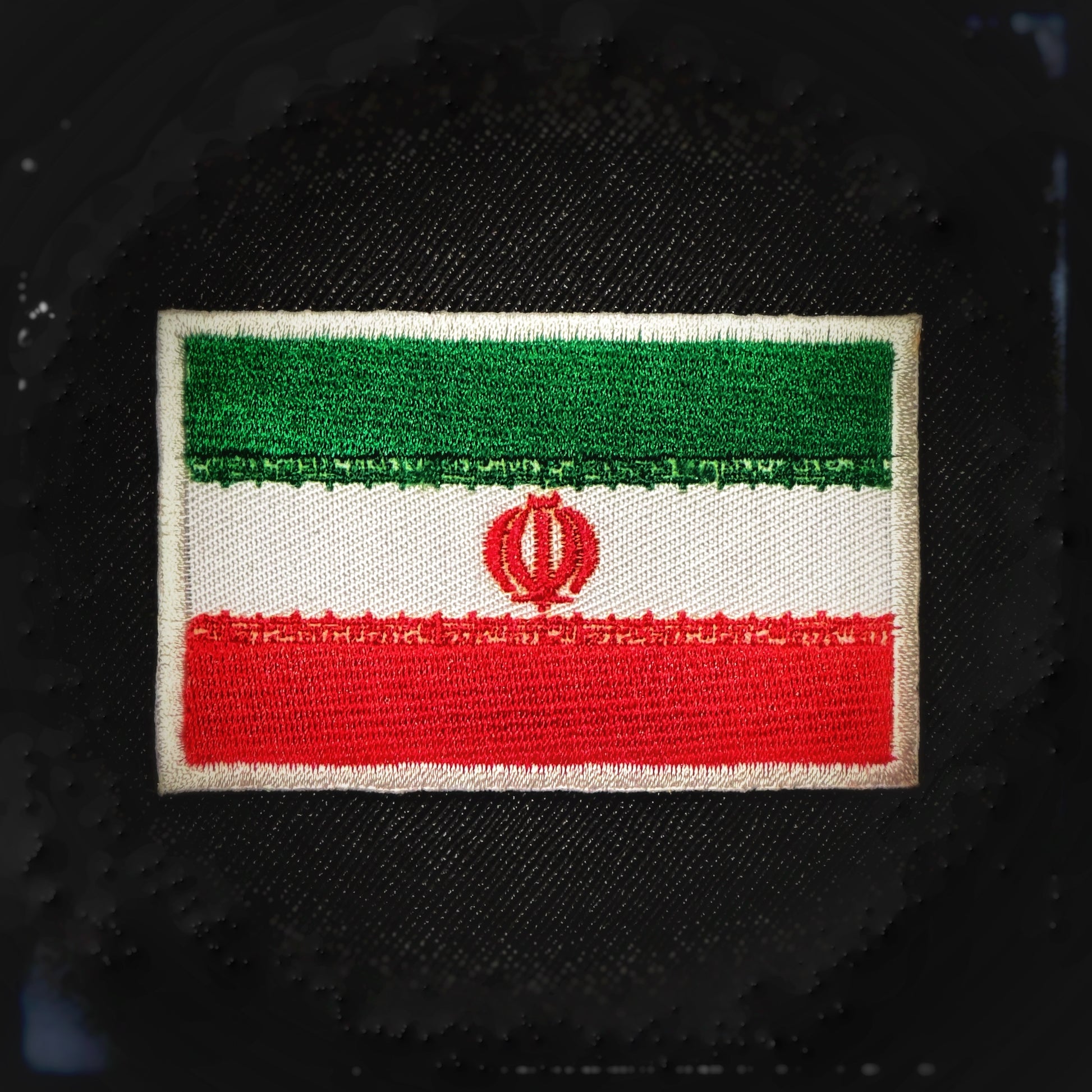 Iran embroidered velcro patch. High quality and durable PVC, woven and embroidered patches for collectors, airsofters and military enthusiasts. Also serves as a morale patch. patchworld. patchworld.net