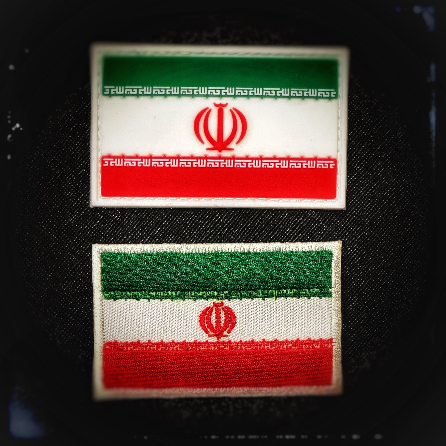 Iran velcro patch of Iran in PVC, woven and embroidered patches. High quality and durable PVC, woven and embroidered patches for collectors, airsofters and military enthusiasts. Also serves as a morale patch. patchworld. patchworld.net