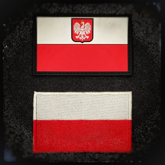 Poland velcro patch of Poland in PVC, woven and embroidered patches. High quality and durable PVC, woven and embroidered patches for collectors, airsofters and military enthusiasts. Also serves as a morale patch. patchworld. patchworld.net