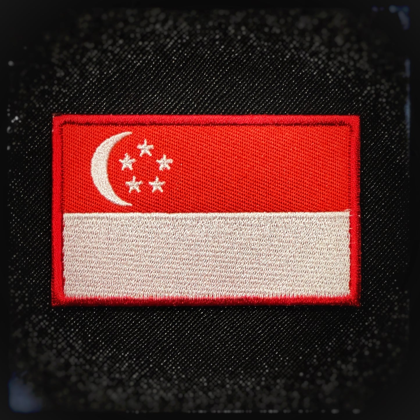 Singapore embroidered velcro patch. High quality and durable PVC, woven and embroidered patches for collectors, airsofters and military enthusiasts. Also serves as a morale patch. patchworld. patchworld.net