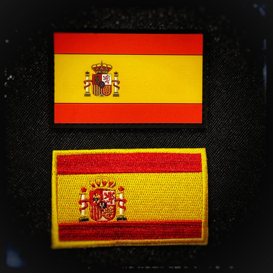 Spain velcro patch of Spain in PVC, woven and embroidered patches. High quality and durable PVC, woven and embroidered patches for collectors, airsofters and military enthusiasts. Also serves as a morale patch. patchworld. patchworld.net