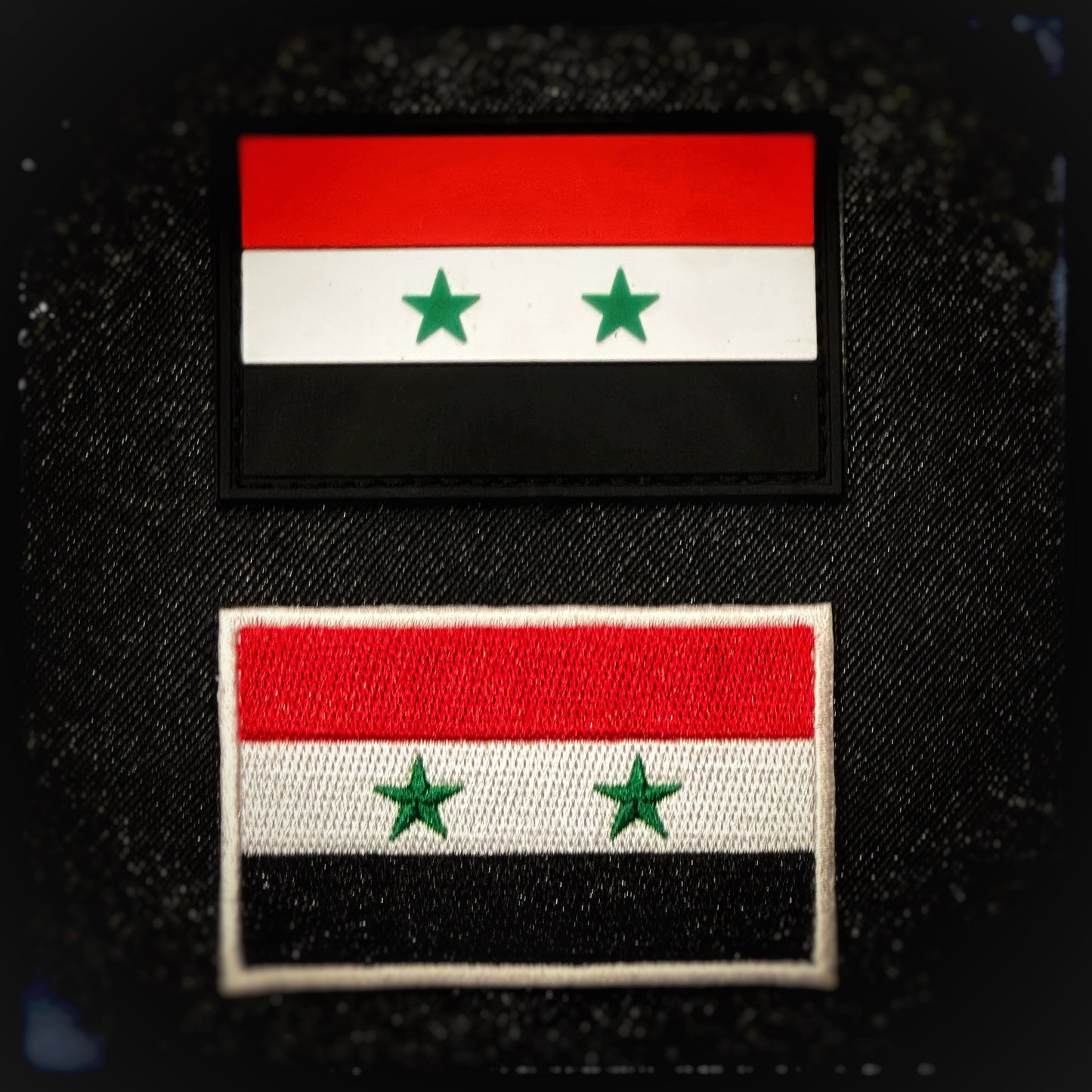 Syria velcro patch of Spain in PVC, woven and embroidered patches. High quality and durable PVC, woven and embroidered patches for collectors, airsofters and military enthusiasts. Also serves as a morale patch. patchworld. patchworld.net