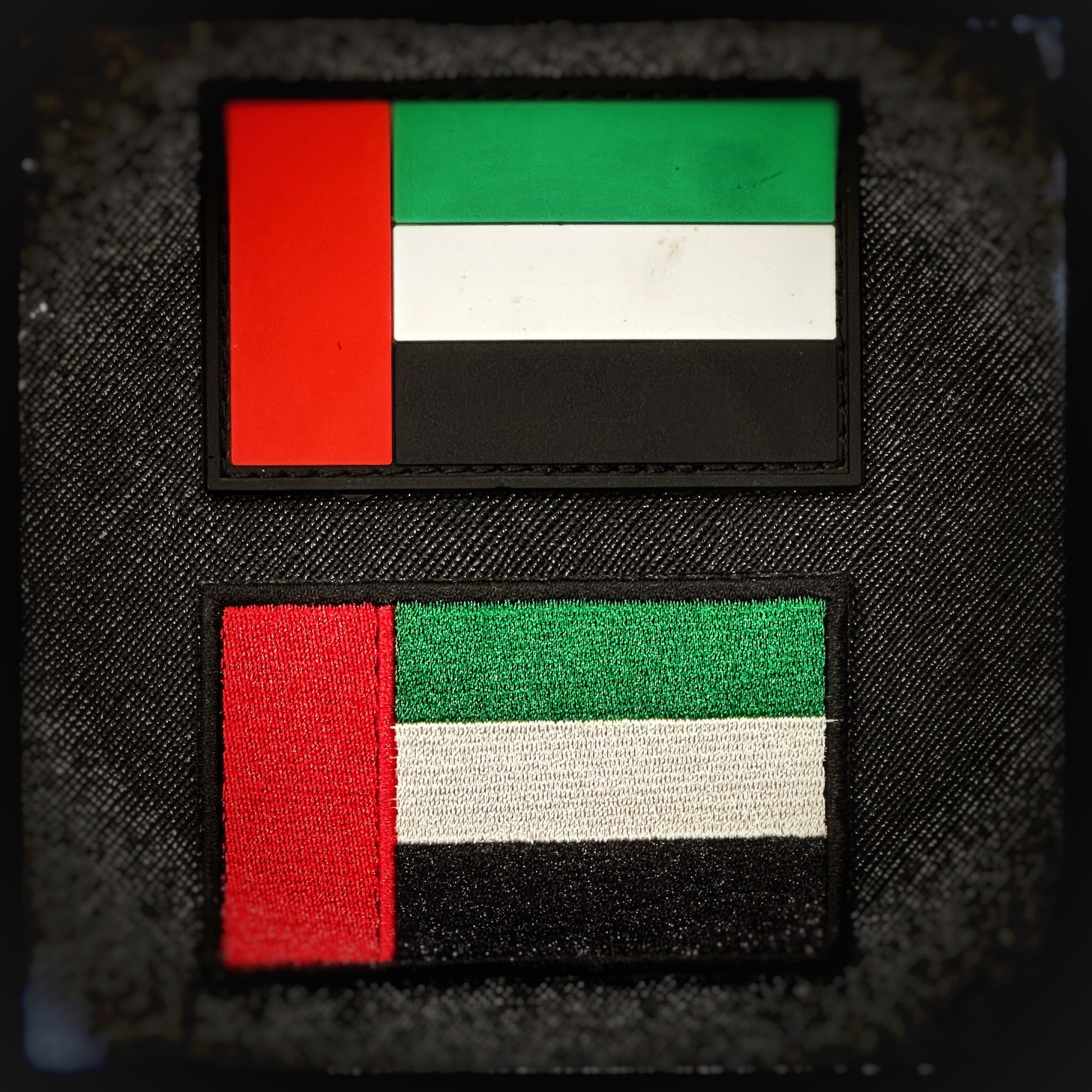 UAE velcro patch of UAE in PVC, woven and embroidered patches. High quality and durable PVC, woven and embroidered patches for collectors, airsofters and military enthusiasts. Also serves as a morale patch. patchworld. patchworld.net